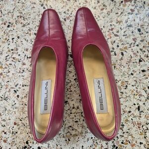 Vintage Bellini Women's Red Leather Heels